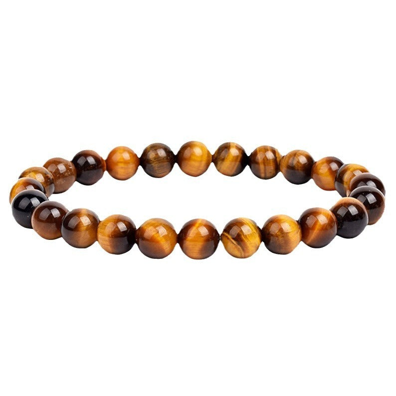 8mm Natural Stone Elastic Beaded Bracelet