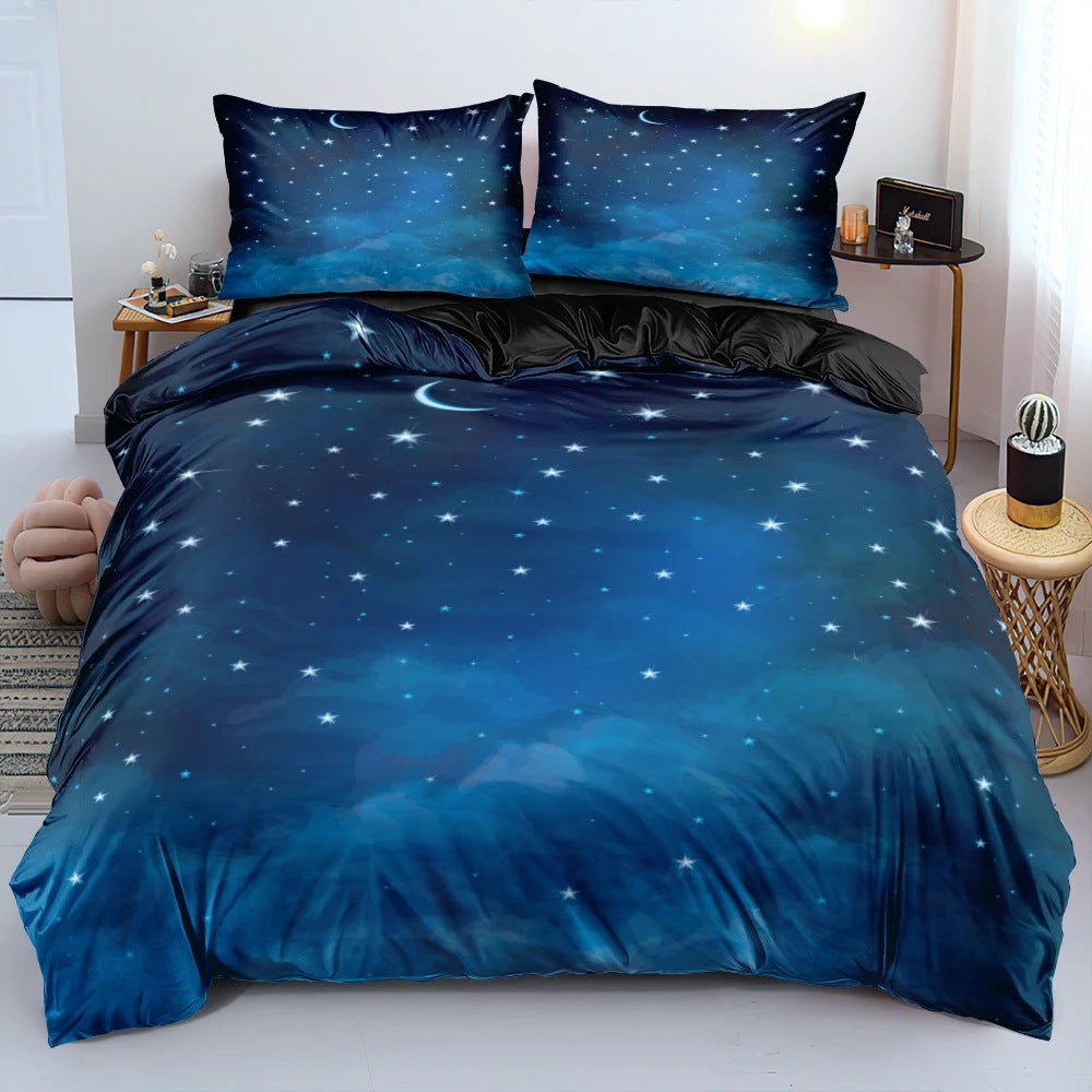 Bedding Suit Starry Sky Down Quilt Cover Three-piece Set