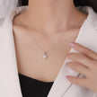 S925 Sterling Silver Moissanite Pendant Heart Necklace