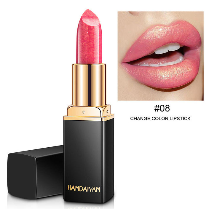 Nine-color Mermaid Shiny Metallic Pearlescent Gilding Color-changing Lipstick
