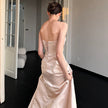 New Satin French Simplicity Fashion Trip Shoot Niche Trip Shoot Trendy Wedding Dress