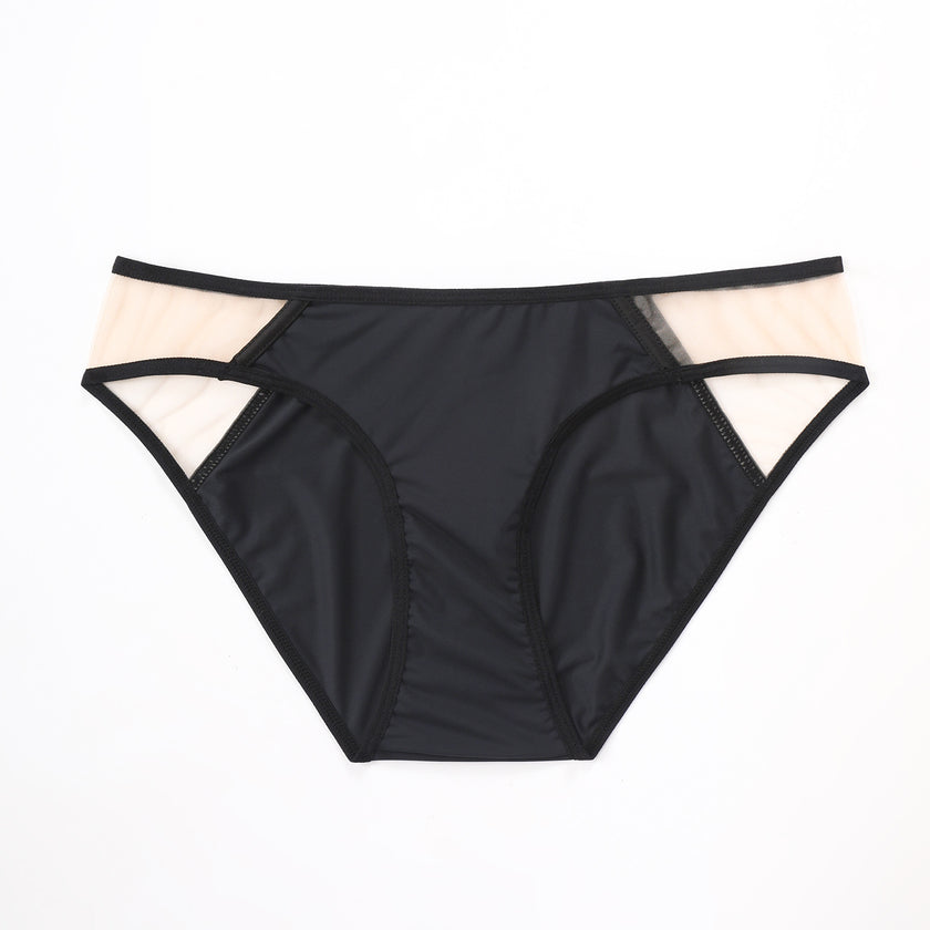 Glossy Mesh Hollow French Underwear Women