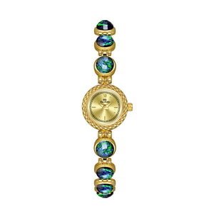 National Style Mid-ancient Light Luxury Malachite Bracelet Watch