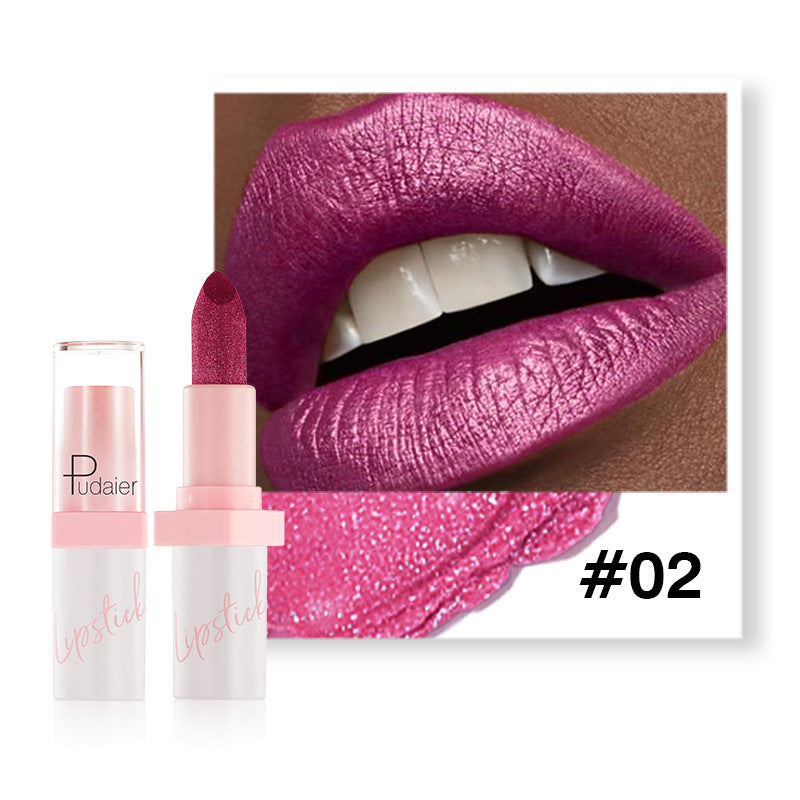 Metal Pearlescent Lipstick Lip Lacquer