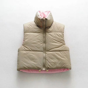 Women's Fashion Simple Two-sided Wear Cotton Vest