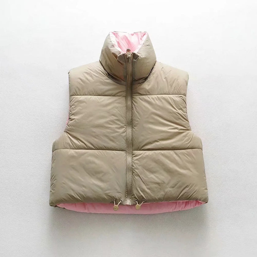 Women's Fashion Simple Two-sided Wear Cotton Vest