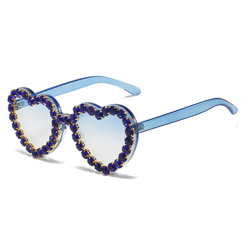 Fashionable All-match Peach Heart Sunglasses For Women