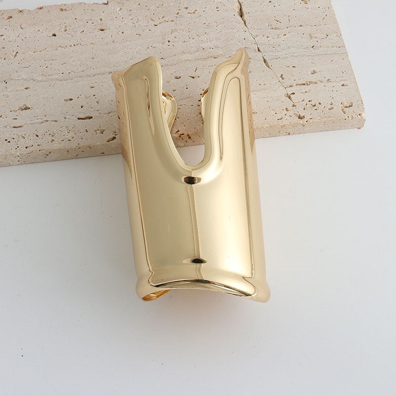 Metal Cross Horseshoe Open-ended Bracelet