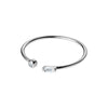 S925 Silver Small Lady Square Diamond Open Ring For Women