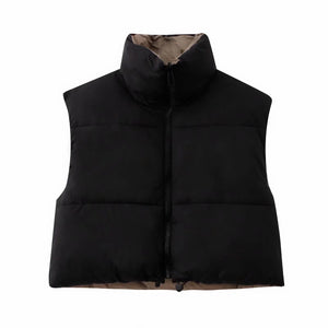 Women's Fashion Simple Two-sided Wear Cotton Vest