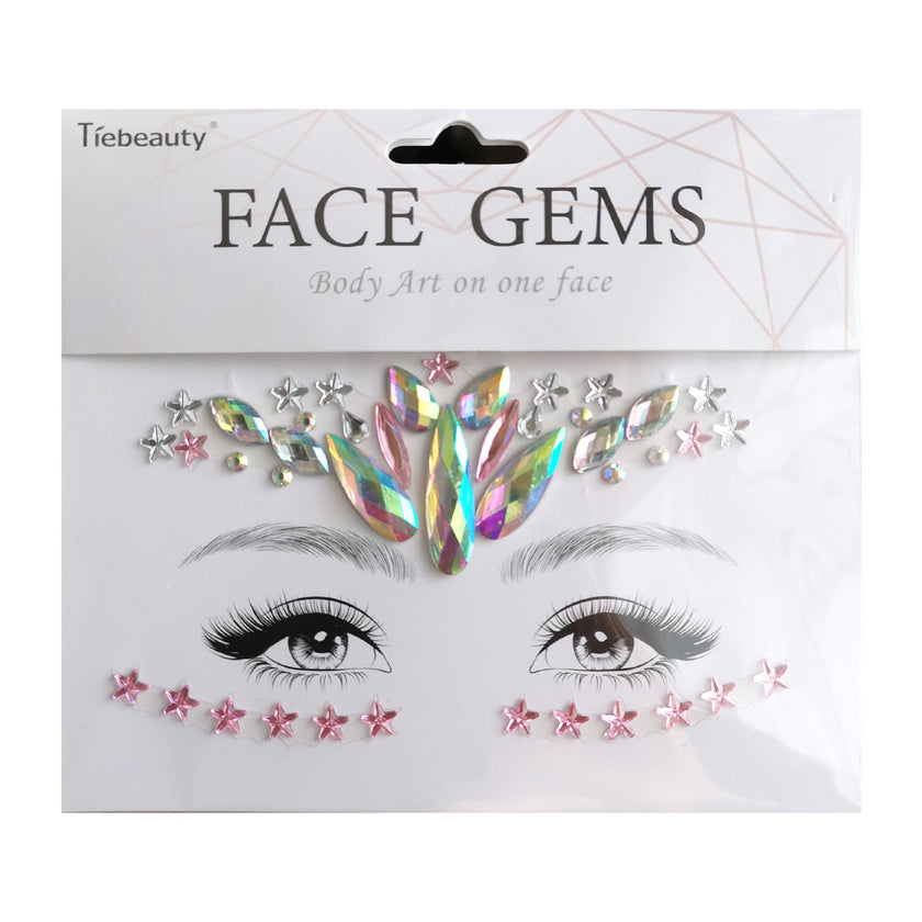 Face Rhinestone Tattoo Creative Forehead Sticker