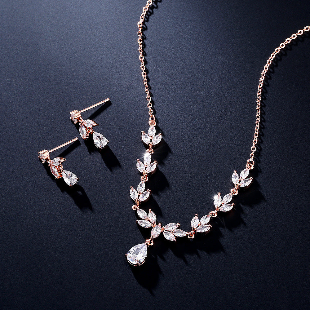 Bridal Wedding Ornament Suit Exquisite Water Drop