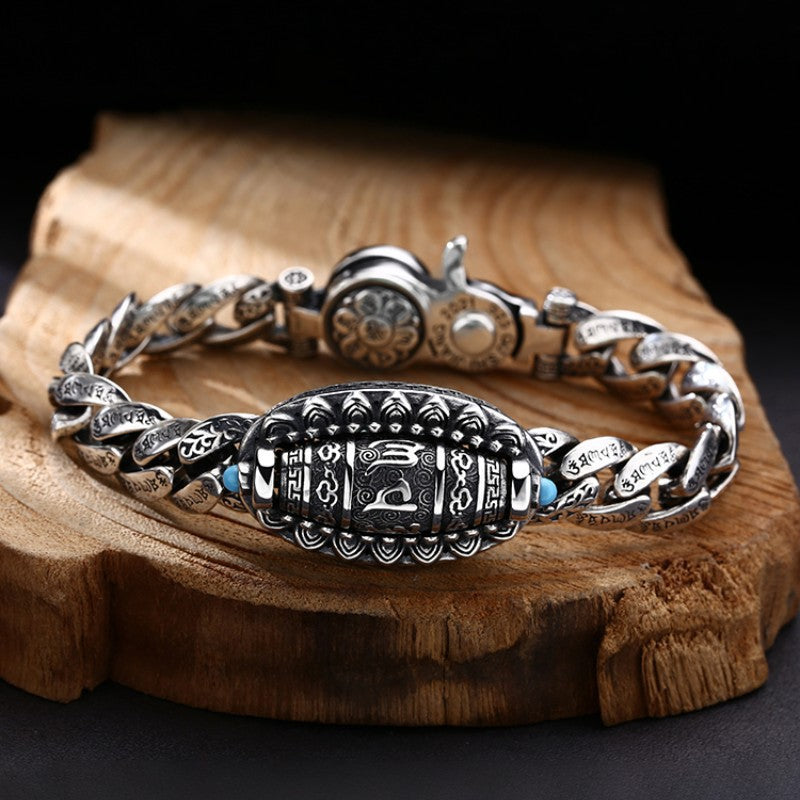 Special-interest Design Men's Fashion Six-character Mantra Bracelet