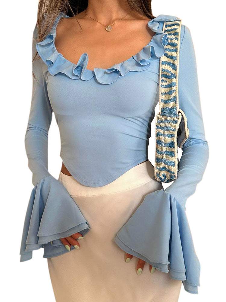 Fashion Women's Wear Tied Top T-shirt For Women