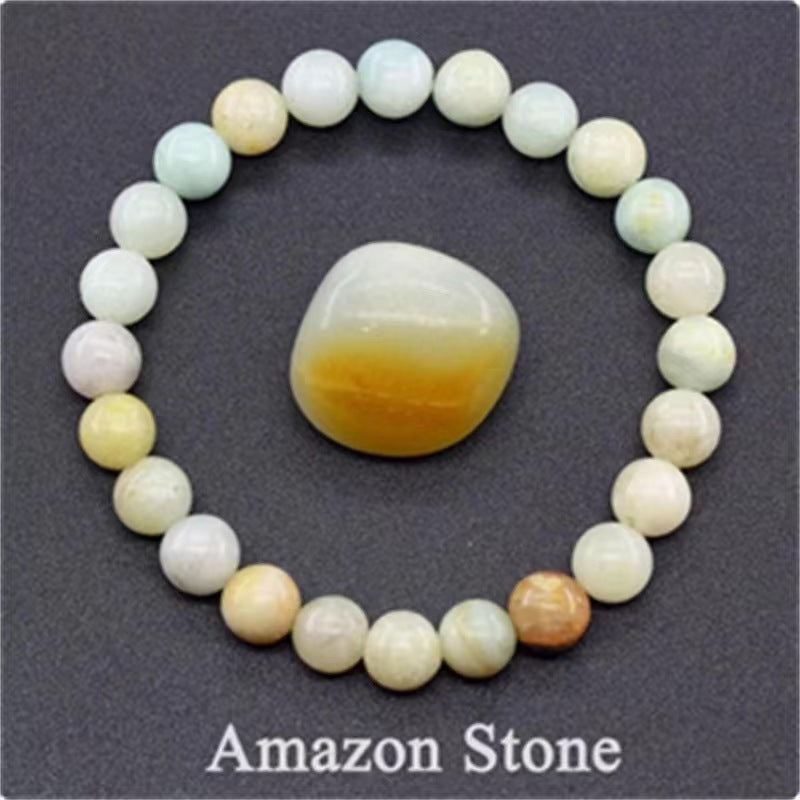 Rose Stone Agate Mixed Colorful Beads Bracelet