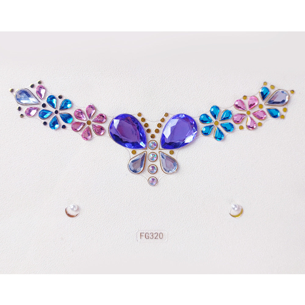 Face Rhinestone Tattoo Creative Forehead Sticker