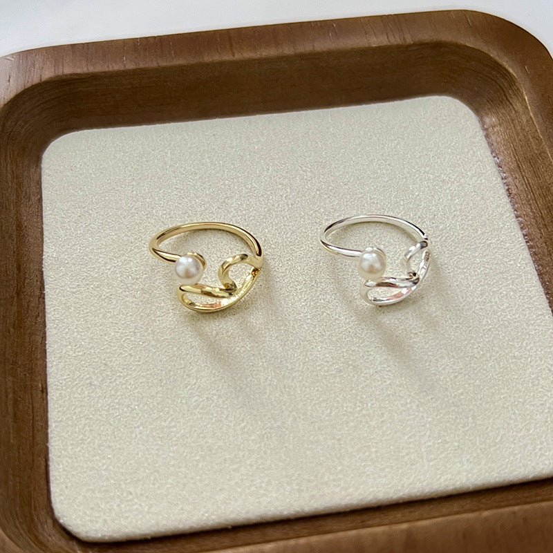 Personalized Love Pearl Line Ring Fashion