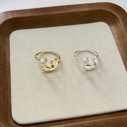 Personalized Love Pearl Line Ring Fashion