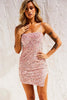 Irregular Contrast Color Split Dress Women