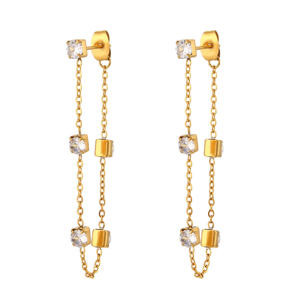 Fashion Personality Fashion Ornament Stainless Steel Earrings