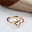 Fashionable Rose Gold Petal Ring For Women