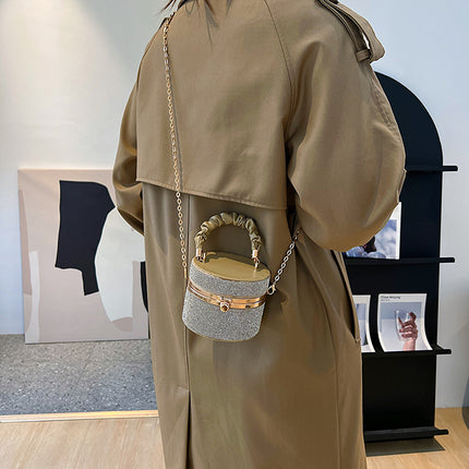 Women's Fashion All-matching Rhinestone Fashion Bucket Bag