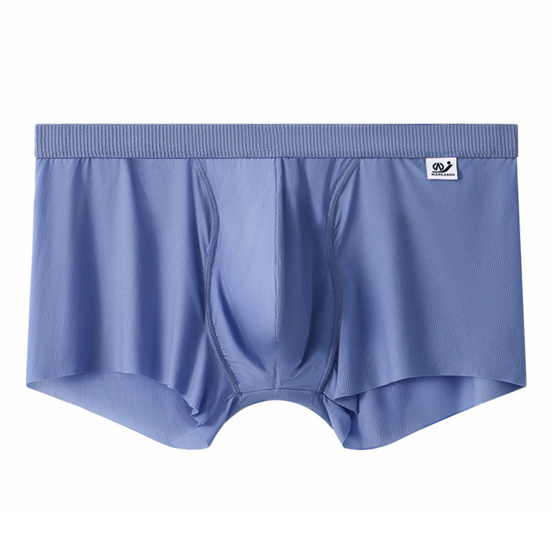 Men's Mesh Underwear Men's Ice Silk Boxer Summer Thin Breathable Boxers Seamless Youth Pants Men