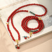 New Chinese Style Southern Red Agate Bracelet Three Ring Bracelet