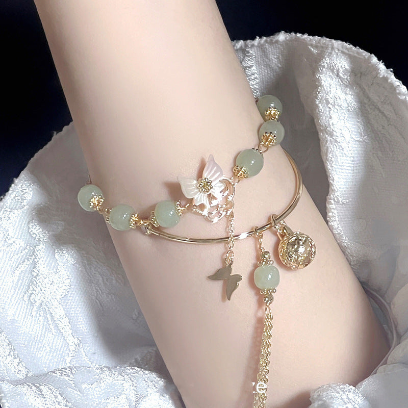 Women's Personalized Hetian Yudie Bracelet