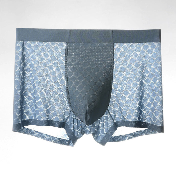 Fashion Personality Ice Silk Underwear Men's Boxers