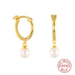 Sterling Silver Pearl Grace High-grade Thin Earrings