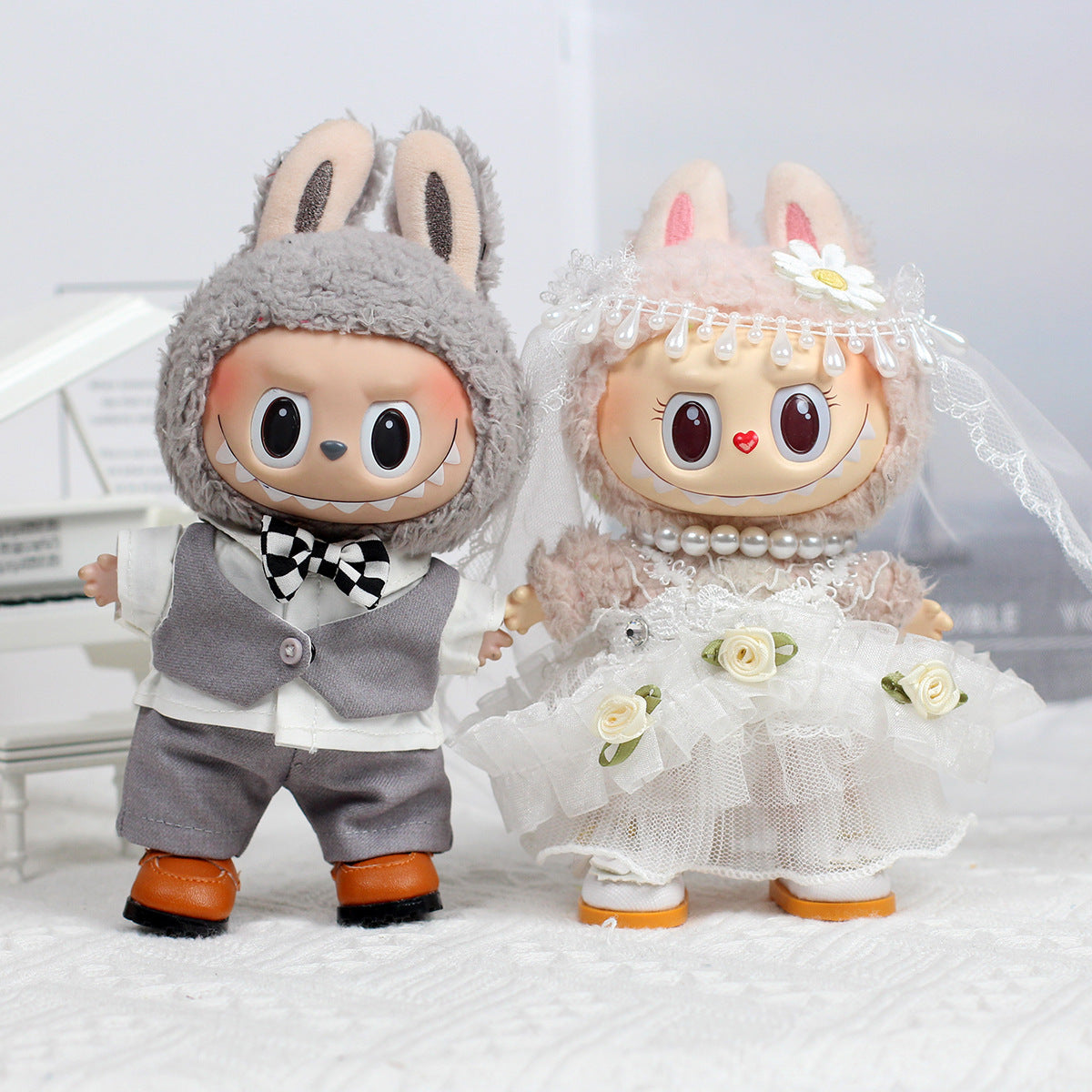 Vinyl Pendant Doll Dress Wedding Dress labubu