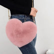 Women's Fashion Casual Plush Love One-shoulder Crossbody Chain Bag