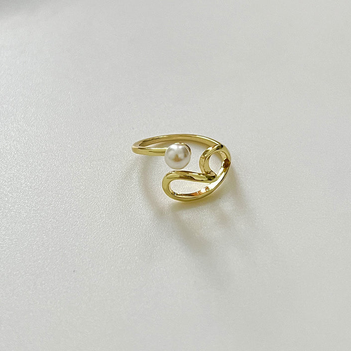 Personalized Love Pearl Line Ring Fashion