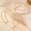 Double-layer Hollow Gold Bangle Bracelet Ladies