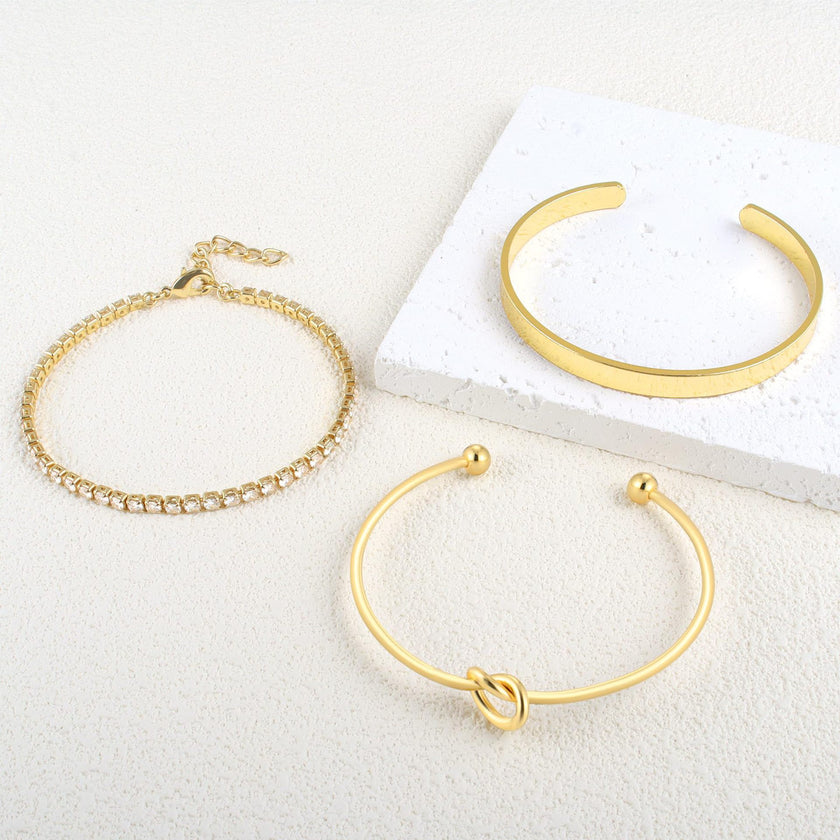 Stainless Steel Heart Knot Bracelet