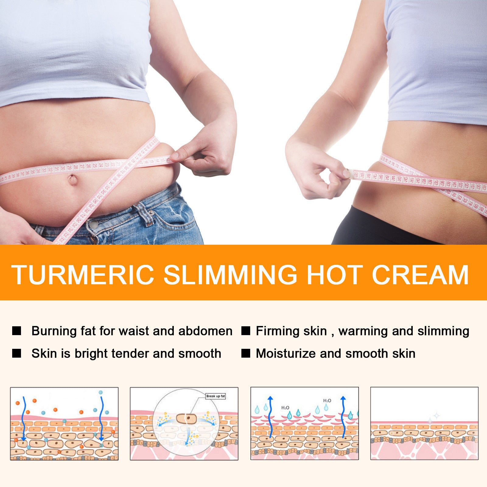 Turmeric Massage Firming Belly Contracting Lifting Body Shaping Cream