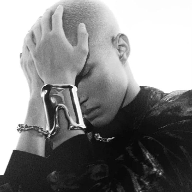 Metal Cross Horseshoe Open-ended Bracelet