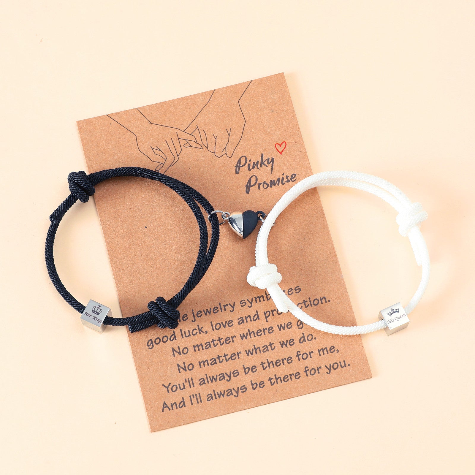 Couple Bracelet Europe And America Creative Stainless Steel King Queen