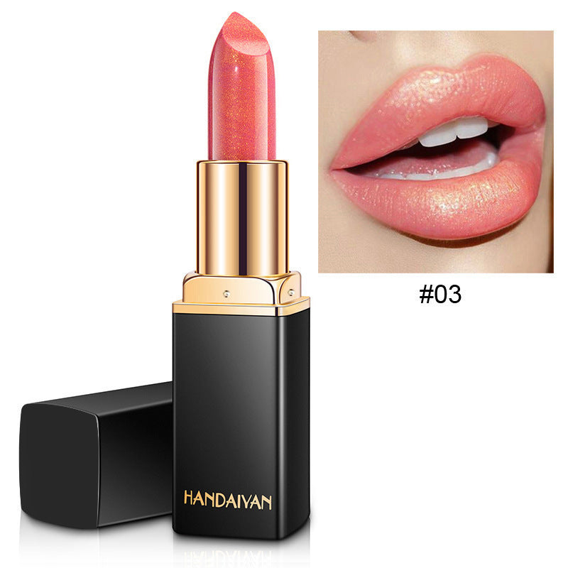 Nine-color Mermaid Shiny Metallic Pearlescent Gilding Color-changing Lipstick