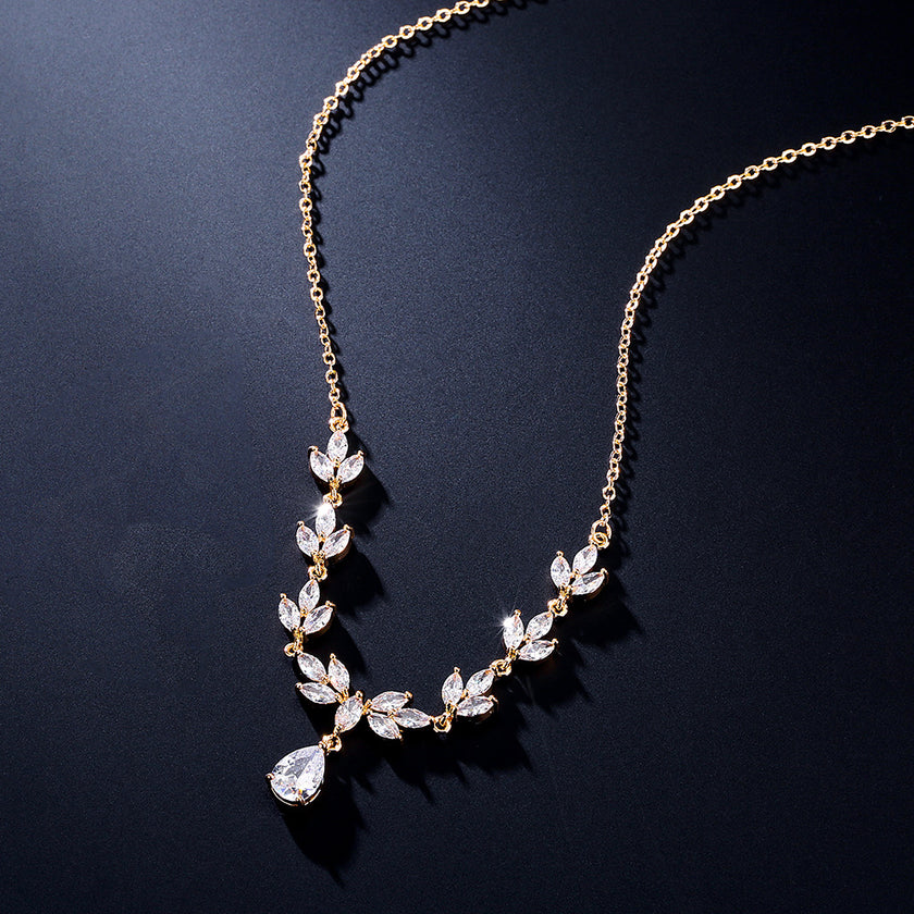 Bridal Wedding Ornament Suit Exquisite Water Drop