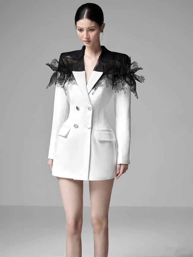Slim-fit Three-dimensional Design Sense Heavy Industry Tight Waist Temperament Suit Dress