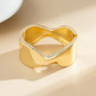 Exaggerated Glossy Square Notched Irregular Bracelet