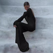 Fashion Slim Fit Backless Long Sleeve Dress Women