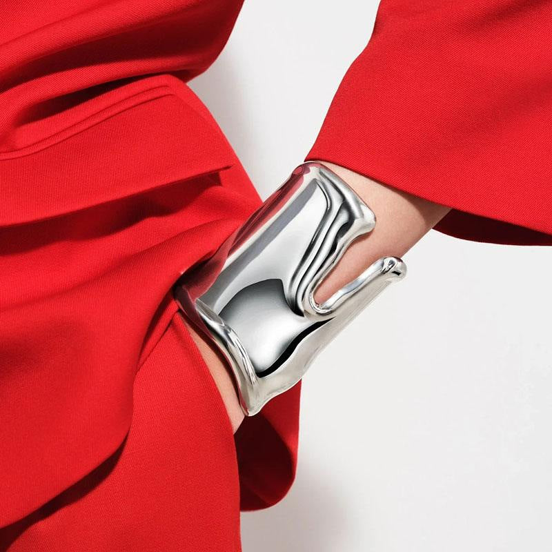 Metal Cross Horseshoe Open-ended Bracelet