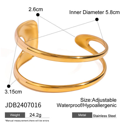 Irregular Lines Multi-layer Hollow Open-end Bracelet Retro Personality