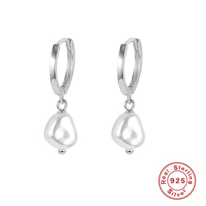 Sterling Silver Pearl Grace High-grade Thin Earrings