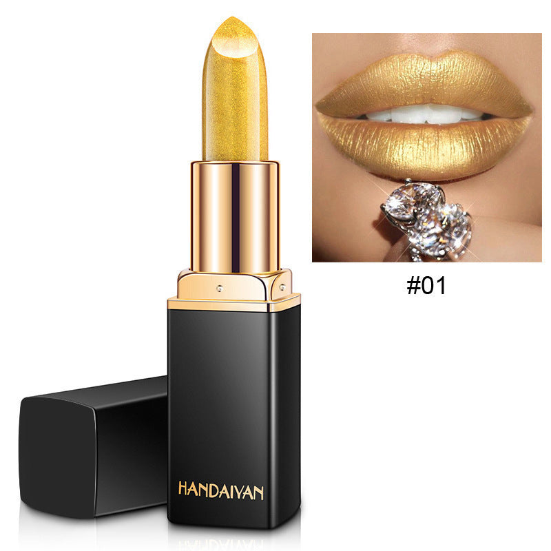 Nine-color Mermaid Shiny Metallic Pearlescent Gilding Color-changing Lipstick
