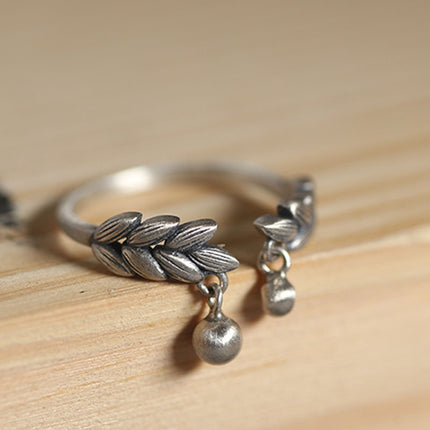 Artistic Retro Wheat Tassel Ring For Women