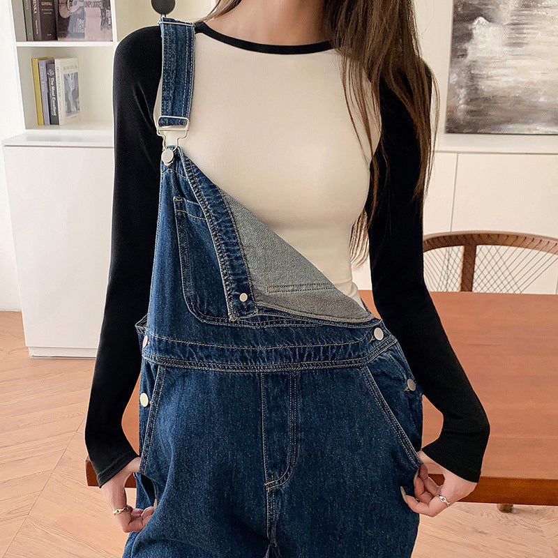 Undershirt Early Long Sleeves T-shirt Women's Contrast Color Slim Fit Inner Wear